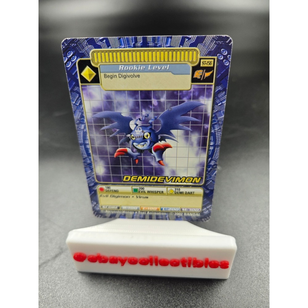 2002 Bandai Digimon Digi-Battle DemiDevimon ST-156 Rookie Level Card PL